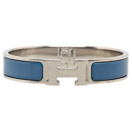 Hermès-Hermes Clic H Bracelet PM Metal Bangle in Good condition-Silvery