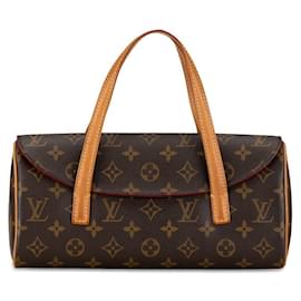 Louis Vuitton-Louis Vuitton Sonatine Canvas Handbag M51902 in good condition-Brown