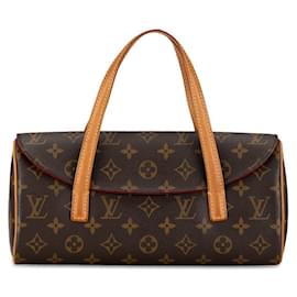 Louis Vuitton-Louis Vuitton Monogram Sonatine Handbag M51902 Brown PVC Leather in Very Good Condition-Brown