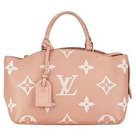 Louis Vuitton-Louis Vuitton Monogram Empreinte Petit Palais PM Leather Handbag M46353 in Very Good Condition-Pink