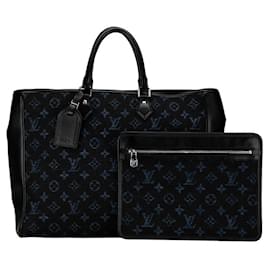 Louis Vuitton-Louis Vuitton Grand Sac Canvas Tote Bag M55203 in good condition-Blue