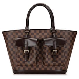 Louis Vuitton-Louis Vuitton Manosque GM Canvas Tote Bag N51120 in good condition-Brown
