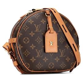 Louis Vuitton-Louis Vuitton Boîte Chapeau Souple Canvas Crossbody Bag M52294 en bon état-Marron