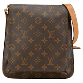 Louis Vuitton-Sac à bandoulière court Louis Vuitton Monogram Musette Salsa M51258 en cuir PVC marron en très bon état-Marron