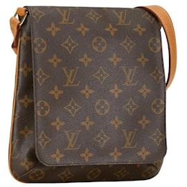 Louis Vuitton-Louis Vuitton Monogram Musette Salsa Short Shoulder Bag M51258 Brown PVC Leather in Very Good Condition-Brown