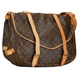Louis Vuitton-Louis Vuitton Saumur 43 Canvas Crossbody Bag M42252 in good condition-Brown