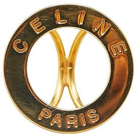 Céline Acessório de anel de lenço em círculo dourado Celine Dourado