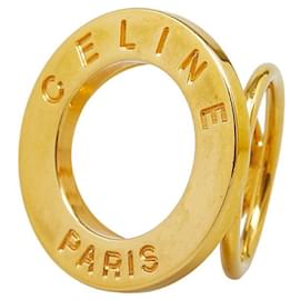 Céline-Celine Logo Scarf Ring  Metal Scarf Ring in Good condition-Golden