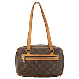 Louis Vuitton-Louis Vuitton Cite MM Canvas Shoulder Bag M51182 in good condition-Brown