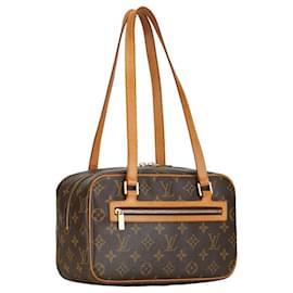 Louis Vuitton-Louis Vuitton Cite MM Canvas Shoulder Bag M51182 in good condition-Brown