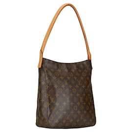 Louis Vuitton-Louis Vuitton Looping GM Canvas Shoulder Bag M51145 in good condition-Brown
