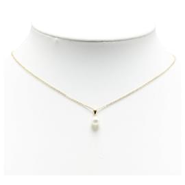 Mikimoto-MIKIMOTO 18K Pearl Necklace Metal Necklace in Excellent condition-Golden