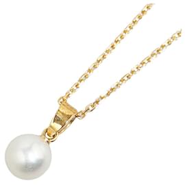 Mikimoto-MIKIMOTO 18K Pearl Necklace Metal Necklace in Excellent condition-Golden