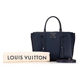 Louis Vuitton-Louis Vuitton Lockmeto Leather Handbag M54571 in excellent condition-Blue