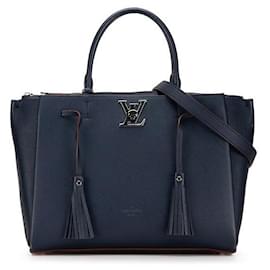 Louis Vuitton-Louis Vuitton Lockmeto Leather Handbag M54571 in excellent condition-Blue