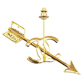 Chanel-Chanel CC Cupid Brooch Metal Brooch in Good condition-Golden