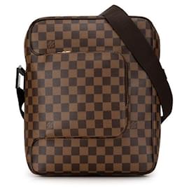 Louis Vuitton-Louis Vuitton Olav MM Canvas Crossbody Bag N41441 in good condition-Brown