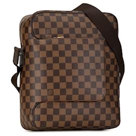 Louis Vuitton-Louis Vuitton Olav MM Canvas Crossbody Bag N41441 in good condition-Brown