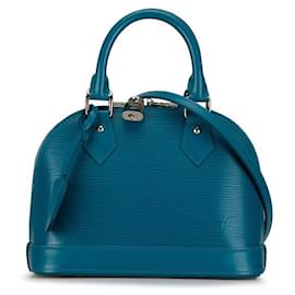 Louis Vuitton-Louis Vuitton Alma BB Leather Handbag M40853 in excellent condition-Blue