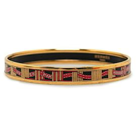 Hermès-Hermes Narrow Enamel Ribbon Bangle Enamel Bangle in Good condition-Red