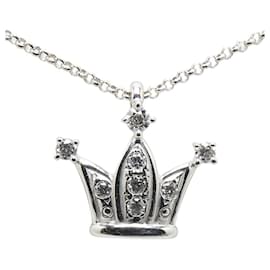 Tasaki-TASAKI 18K Diamond Crown Necklace  Metal Necklace in Excellent condition-Silvery