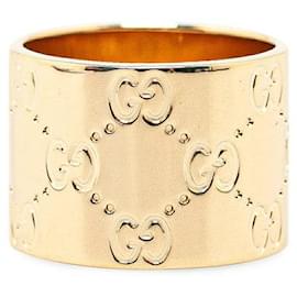 Gucci-Gucci GG Icon Wide Ring Metal Ring in Excellent condition-Golden