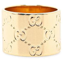 Gucci-Gucci GG Icon Wide Ring Metal Ring in Excellent condition-Golden