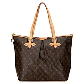 Louis Vuitton-Louis Vuitton Palermo GM Canvas Tote Bag M40146 in good condition-Brown