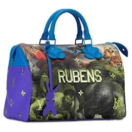 Louis Vuitton-Louis Vuitton Monogram Masters Collection Speedy 30 Boston Bag M43305 Limited-Blue