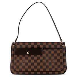 Louis Vuitton-Sac à épaule Louis Vuitton Damier Aubagne N51129 en cuir PVC en excellent état-Marron