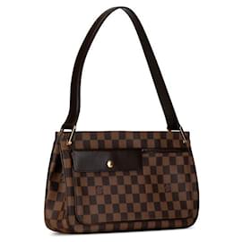 Louis Vuitton-Sac à épaule Louis Vuitton Damier Aubagne N51129 en cuir PVC en excellent état-Marron