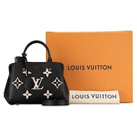 Louis Vuitton-Louis Vuitton Montaigne BB Leather Handbag M45778 in excellent condition-Black