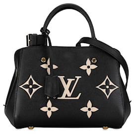 Louis Vuitton-Louis Vuitton Montaigne BB Sac à main en cuir M45778 In excellent condition-Noir