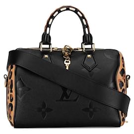 Louis Vuitton-Louis Vuitton speedy Bandouliere 25 Leather Handbag M58524 in excellent condition-Black