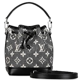 Louis Vuitton-Louis Vuitton Nano Noe Canvas Shoulder Bag M46449 in good condition-Grey