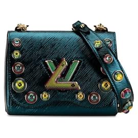 Louis Vuitton-Louis Vuitton Twist PM Studded Leather Chain Shoulder Bag M53092-Green