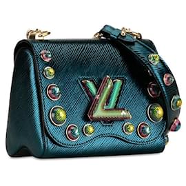 Louis Vuitton-Louis Vuitton Twist PM Studded Leather Chain Shoulder Bag M53092-Green