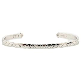 Chanel-Chanel 18Bracelet en métal K Coco Crush Bangle en excellent état-Argenté