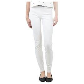 Chanel-Pantalon de jogging slim blanc à revers - taille UK 12-Blanc