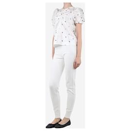 Chanel-Pantalon de jogging slim blanc à revers - taille UK 12-Blanc