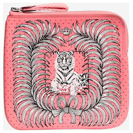 Hermès-Pink Tigre Carre Pocket Pouch-Pink
