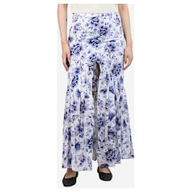 Autre Marque-Blue Delliah printed cotton maxi skirt - size S-Blue