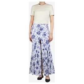 Autre Marque-Blue Delliah printed cotton maxi skirt - size S-Blue