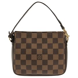 Louis Vuitton-Louis Vuitton Pochette Trousse Damier Ebène Marron-Autre,Marron foncé