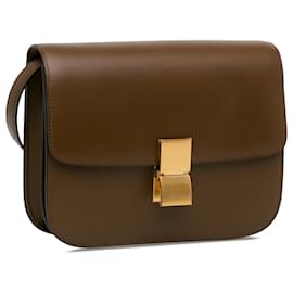 Céline-Coffret Classique Moyen Céline Marron-Marron,Marron foncé