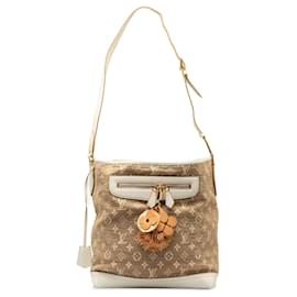 Louis Vuitton-Louis Vuitton Marron Monogram Sabbia Besace-Marron,Beige