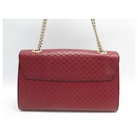 Gucci-GUCCI EMILY HANDBAG 449635 IN RED GUCCISSIMA LEATHER RED HAND BAG PURSE-Red