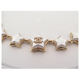 Chanel-NEW CHANEL CHOKER ABC STARS NECKLACE430 CC LOGO IN GOLD METAL NECKLACE-Golden