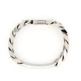 Louis Vuitton-BRACELET LOUIS VUITTON GOURMETTE MONOGRAM CHAIN M62486 20CM BANGLE STRAP-Argenté