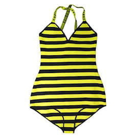 Christian Dior-NEW CHRISTIAN DIOR STRIPED SWIMSUIT 8E24020I HAVE451 S 36 SWIMSUITS-Other
